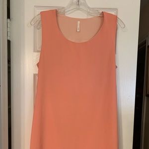 Sage Women’s Sleeveless Shift Dress Light Orange Mint Green Size M